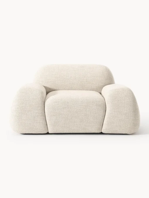 Outlet Sillón en tejido bouclé Wolke Sillones Pequeños|Sillones