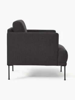 Butacas|Sillones></noscript>Westwing Collection Sillón Fluente Tejido grueso gris antracita