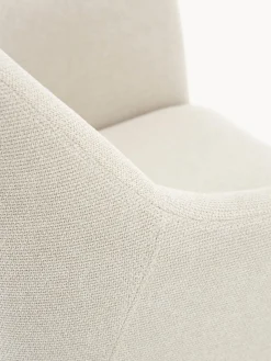 Sillas Con Reposabrazos|Sillas></noscript>Westwing Collection Sillón giratorio con reposabrazos Isla Tejido blanco Off White, plateado brillante