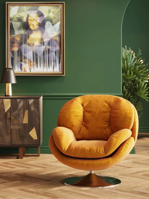 Sillones Pequeños|Sillones>Kare Design Sillón giratorio de terciopelo Cosy