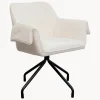 Sillas Con Reposabrazos|Sillas>Kare Design Sillón giratorio en tejido bouclé Bess
