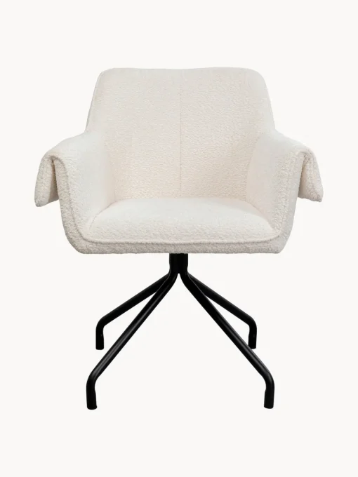 Sillas Con Reposabrazos|Sillas>Kare Design Sillón giratorio en tejido bouclé Bess