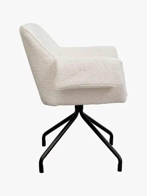 Sillas Con Reposabrazos|Sillas>Kare Design Sillón giratorio en tejido bouclé Bess