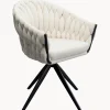 New Sillón giratorio en tejido bouclé Dean Sillas Con Reposabrazos|Sillas