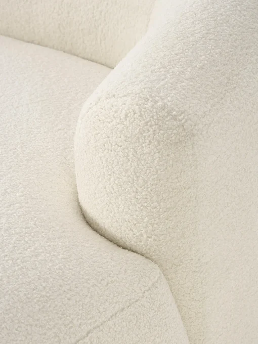 Butacas|Sillones>Westwing Collection Sillón grande de borreguillo Sofia Tejido blanco Off White