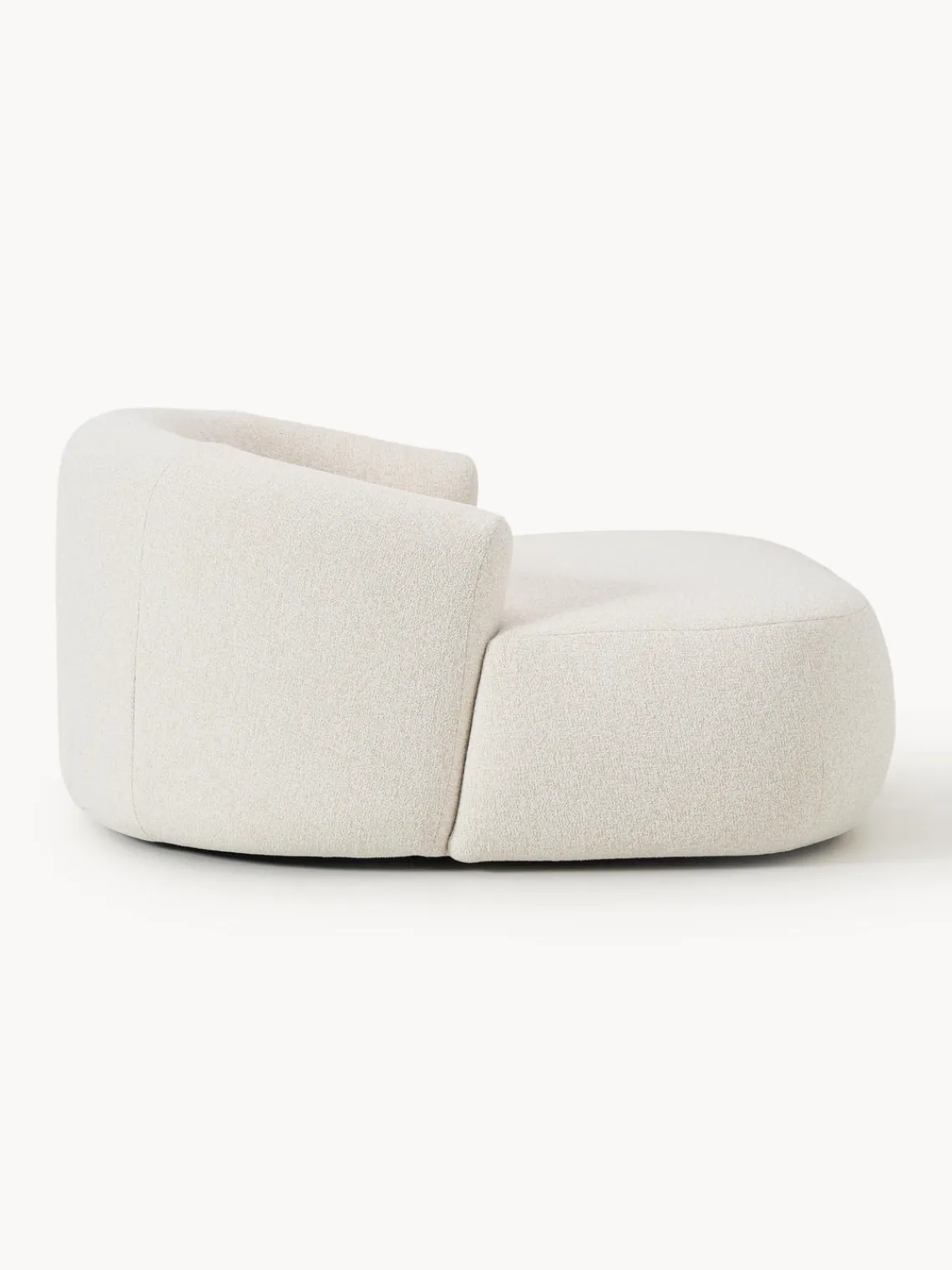 Butacas|Sillones>Westwing Collection Sillón grande en tejido bouclé Sofia Bouclé jaspeado, blanco crema