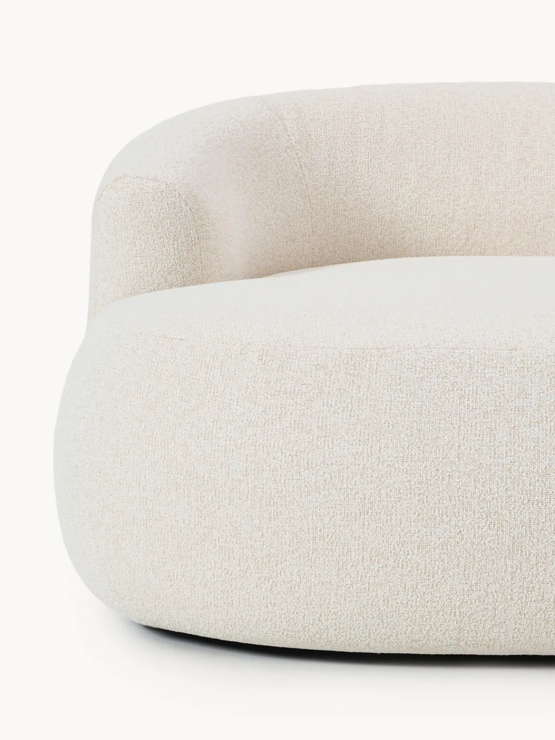 Butacas|Sillones>Westwing Collection Sillón grande en tejido bouclé Sofia Bouclé jaspeado, blanco crema