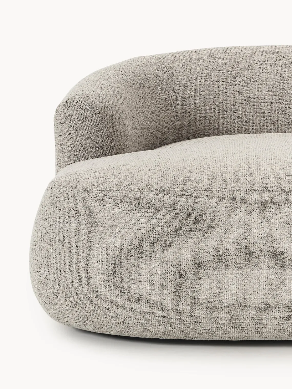 Butacas|Sillones>Westwing Collection Sillón grande en tejido bouclé Sofia Bouclé jaspeado, beige