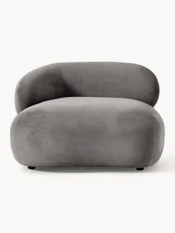 Butacas|Sillones></noscript>Westwing Collection Sillón lounge Alba Tejido terciopelado gris oscuro