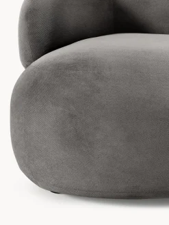 Butacas|Sillones></noscript>Westwing Collection Sillón lounge Alba Tejido terciopelado gris oscuro