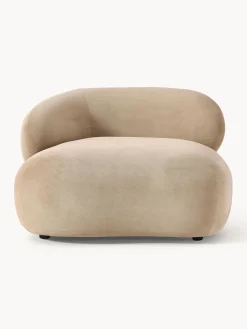 Butacas|Sillones></noscript>Westwing Collection Sillón lounge Alba Tejido aterciopelado beige