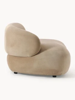 Butacas|Sillones></noscript>Westwing Collection Sillón lounge Alba Tejido aterciopelado beige