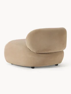 Butacas|Sillones></noscript>Westwing Collection Sillón lounge Alba Tejido aterciopelado beige