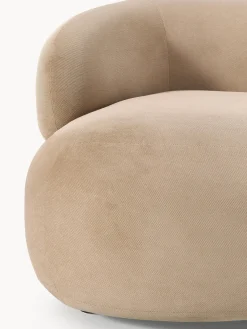 Butacas|Sillones></noscript>Westwing Collection Sillón lounge Alba Tejido aterciopelado beige