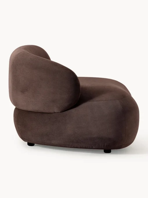 Butacas|Sillones>Westwing Collection Sillón lounge Alba Tejido aterciopelado marrón oscuro