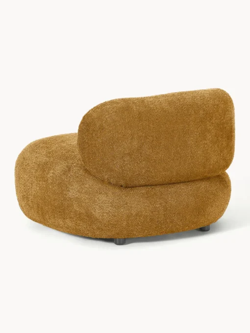 Butacas|Sillones>Westwing Collection Sillón lounge de borreguillo bouclé Alba Borreguillo bouclé ocre