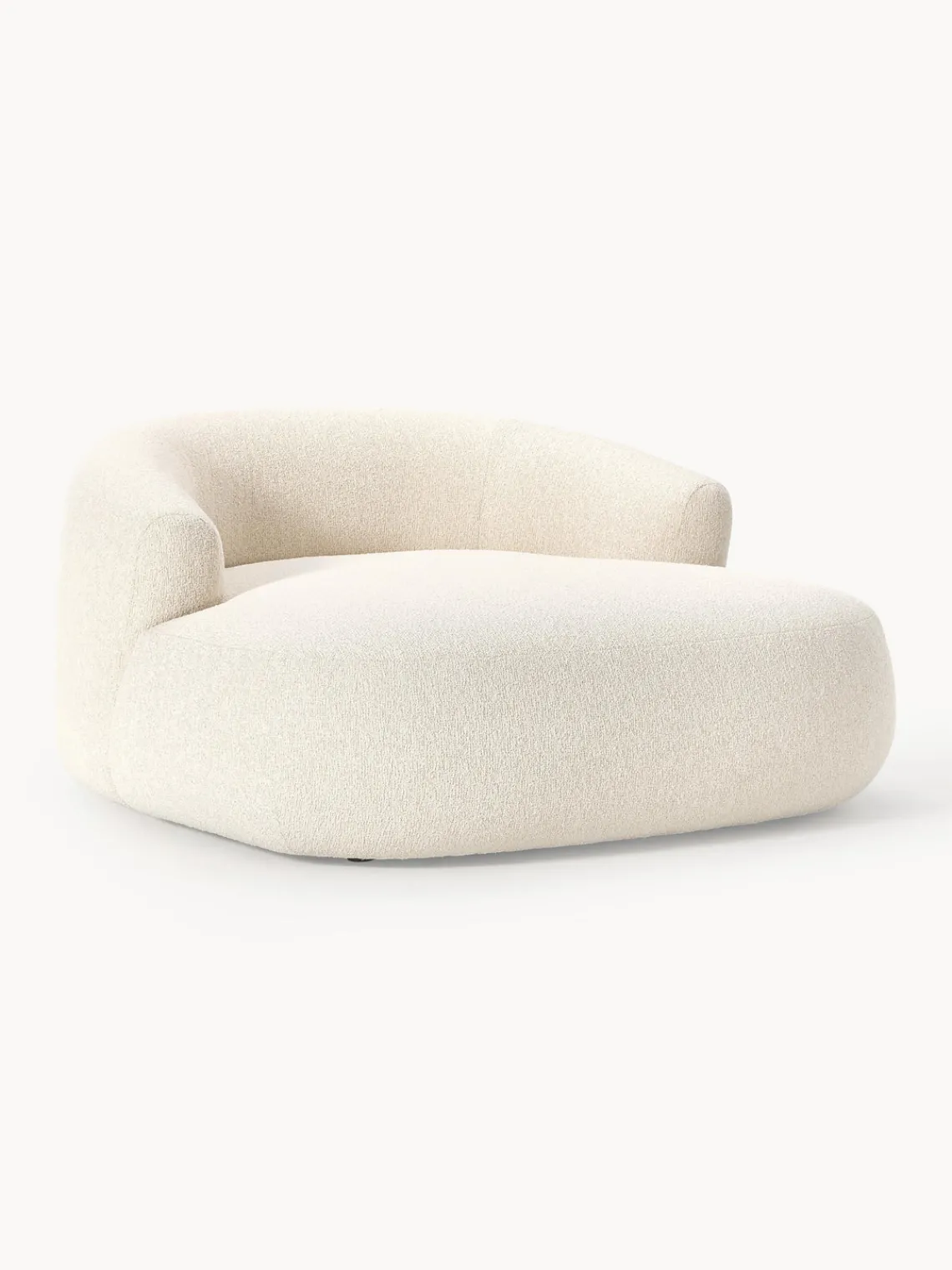 Butacas|Sillones>Westwing Collection Sillón lounge grande en tejido bouclé Sofia Bouclé blanco Off White