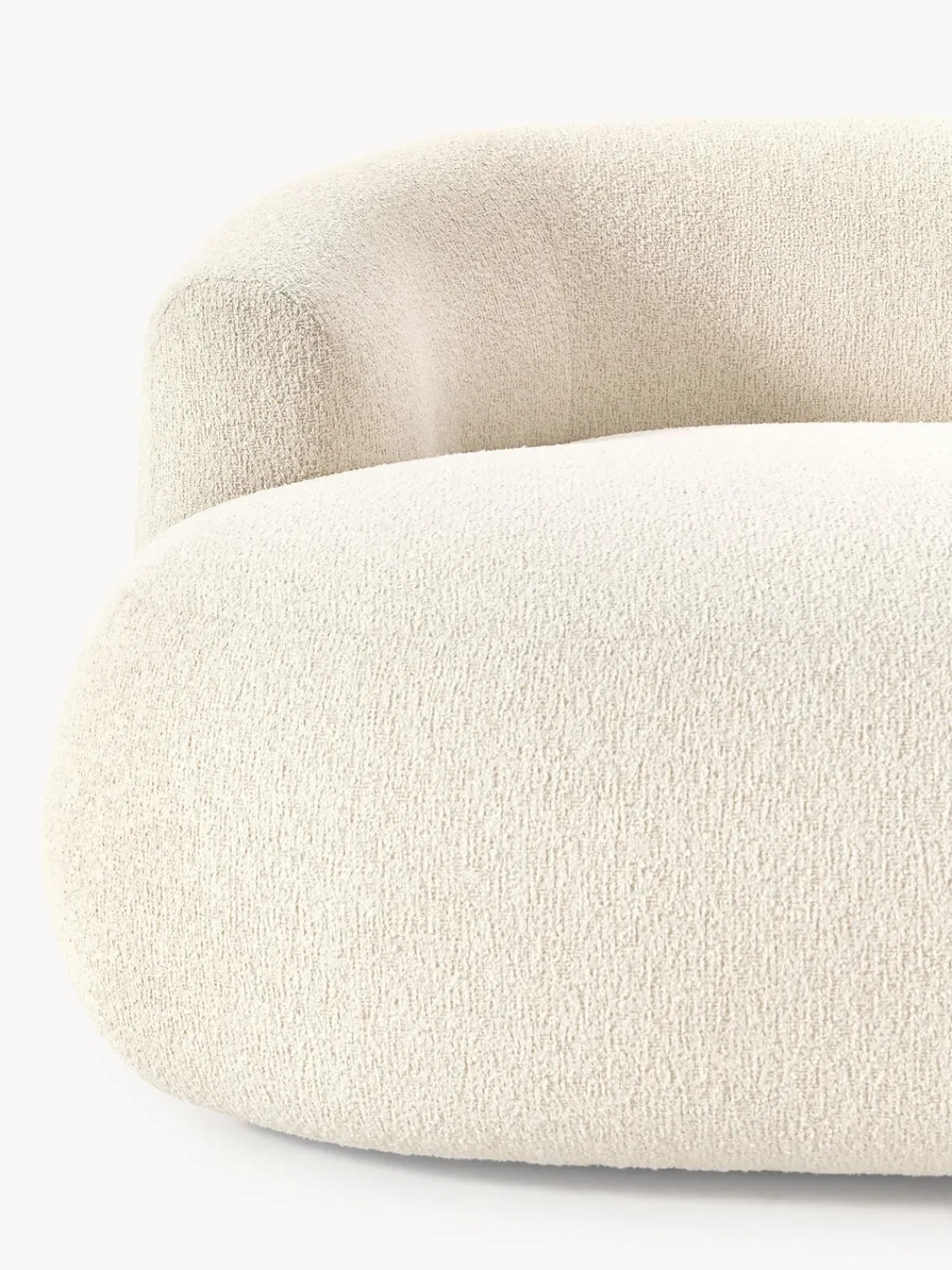 Butacas|Sillones>Westwing Collection Sillón lounge grande en tejido bouclé Sofia Bouclé blanco Off White