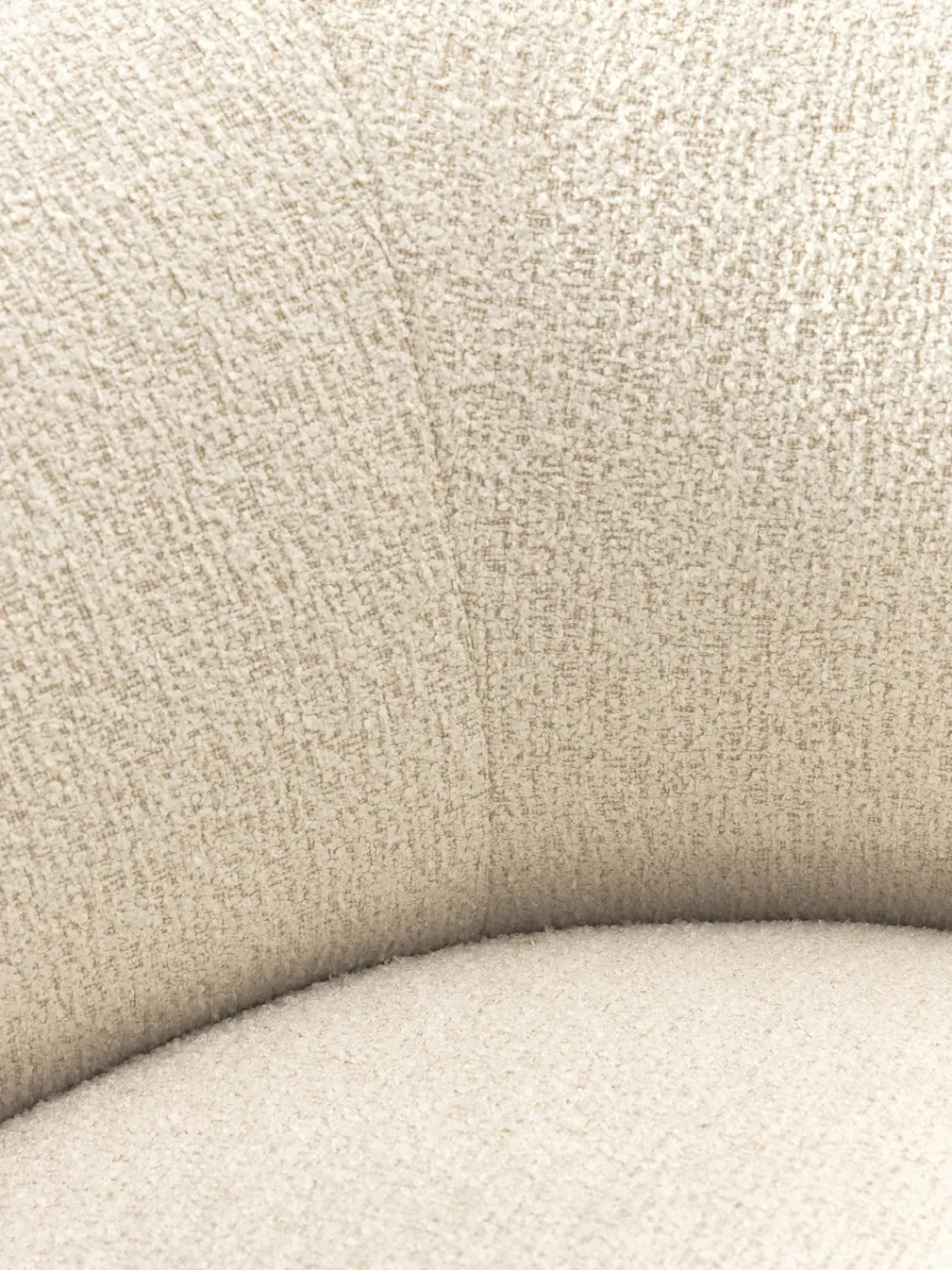 Butacas|Sillones>Westwing Collection Sillón lounge grande en tejido bouclé Sofia Bouclé blanco Off White