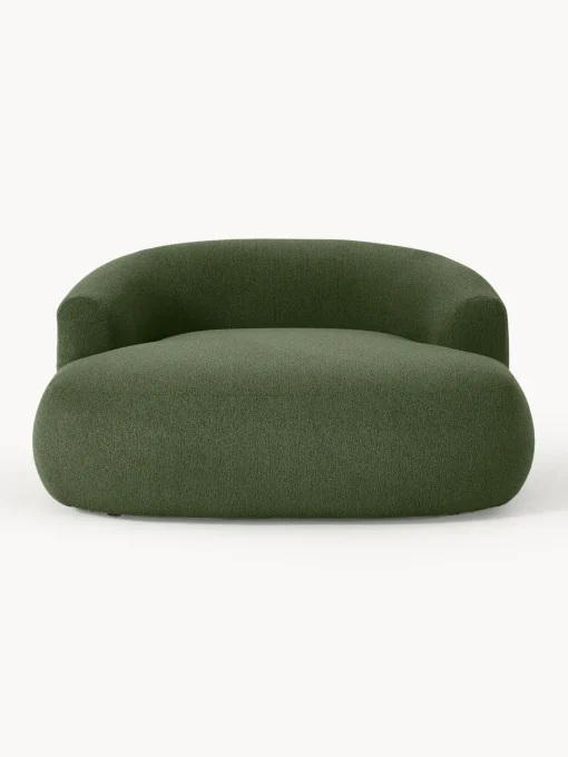 Sillón lounge grande en tejido bouclé Sofia Butacas|Sillones