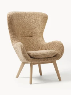 Sillones Orejeros|Sillones>Westwing Collection Sillón orejero de borreguillo Wing Borreguillo marrón claro