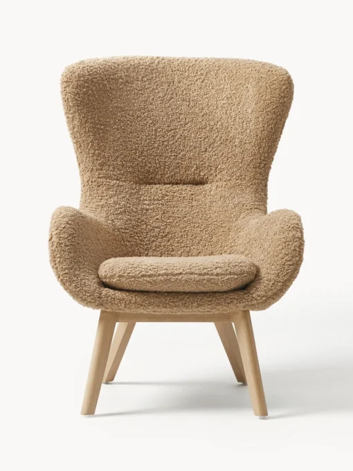 Sillones Orejeros|Sillones>Westwing Collection Sillón orejero de borreguillo Wing Borreguillo marrón claro
