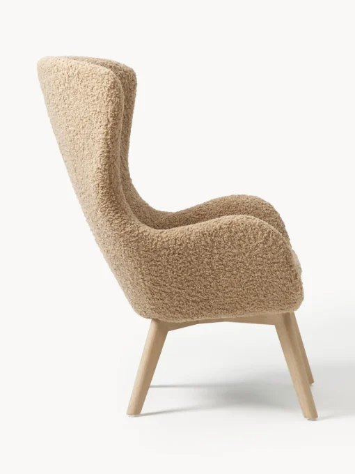 Sillones Orejeros|Sillones>Westwing Collection Sillón orejero de borreguillo Wing Borreguillo marrón claro