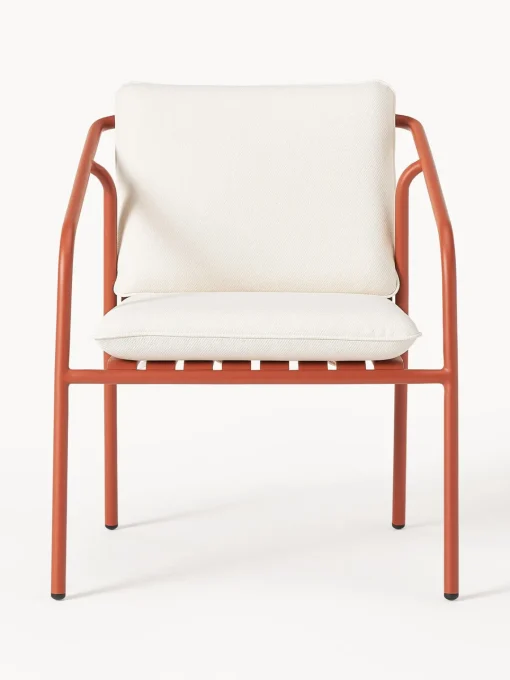 Sillas De Jardín|Sillas Con Reposabrazos>Westwing Collection Sillón para exterior Caio Blanco Off White, terracota