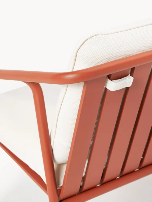 Sillas De Jardín|Sillas Con Reposabrazos>Westwing Collection Sillón para exterior Caio Blanco Off White, terracota