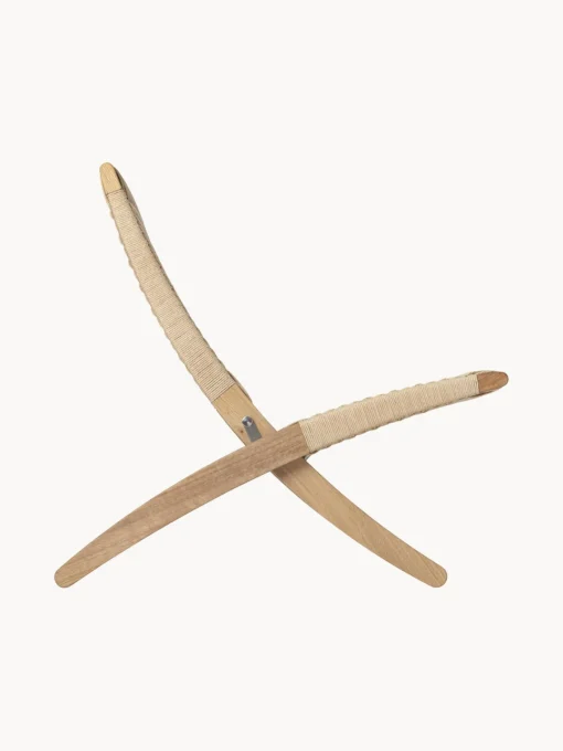 Sillones Pequeños|Sillones>Carl Hansen & Søn Sillón plegable con asiento y respaldo tejidos a mano MG501 Cuba Madera de roble barnizada, beige claro