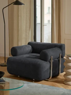 Sillones Pequeños|Sillones>Westwing Collection Sillón Stella Tejido jaspeado azul vaquero