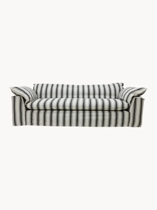 Sofás 3 Plazas|Sofás>HKLIVING Sofá artesanal Nomad (4 plazas) Tejido negro, gris claro