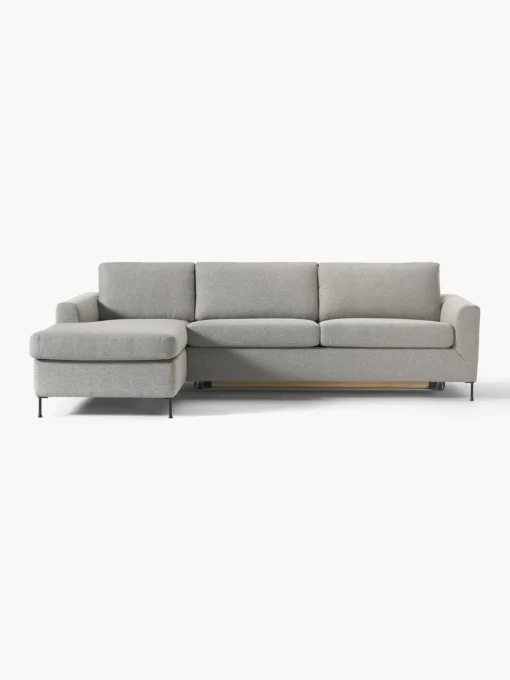 Sofás Cama|Sofás>Westwing Collection Sofá cama con colchón Cucita (3 plazas) Tejido gris