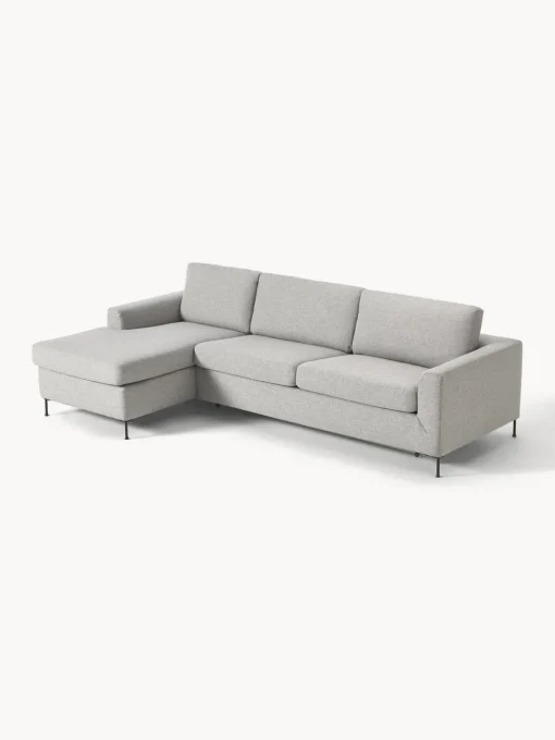 Sofás Cama|Sofás>Westwing Collection Sofá cama con colchón Cucita (3 plazas) Tejido gris