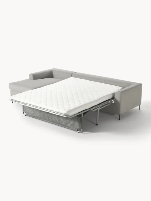 Sofás Cama|Sofás>Westwing Collection Sofá cama con colchón Cucita (3 plazas) Tejido gris
