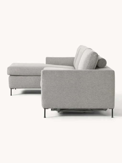 Sofás Cama|Sofás>Westwing Collection Sofá cama con colchón Cucita (3 plazas) Tejido gris
