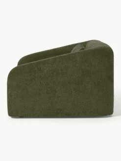 Sofás Cama|Sofás></noscript>Westwing Collection Sofá cama de borreguillo bouclé Eliot (2 plazas) Borreguillo bouclé verde oscuro