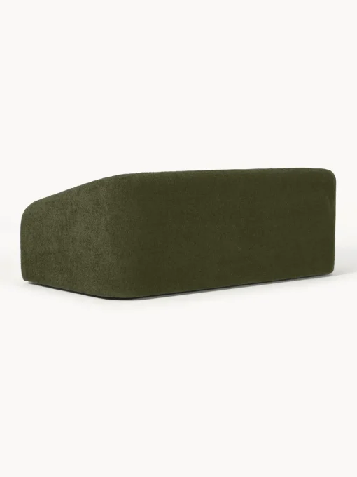 Sofás Cama|Sofás>Westwing Collection Sofá cama de borreguillo bouclé Eliot (2 plazas) Borreguillo bouclé verde oscuro