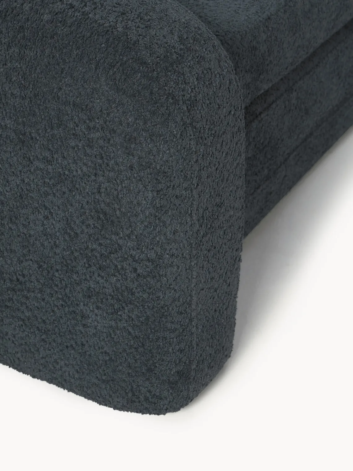 Sofás Cama|Sofás>Westwing Collection Sofá cama de borreguillo bouclé Eliot (2 plazas) Borreguillo bouclé gris antracita