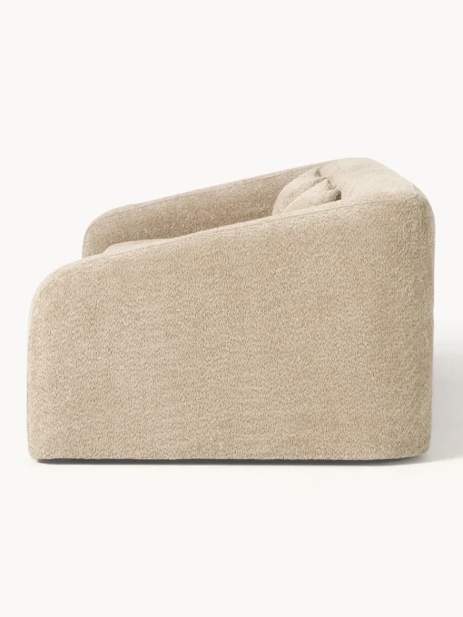 Sofás Cama|Sofás>Westwing Collection Sofá cama de borreguillo bouclé Eliot (3 plazas) Borreguillo bouclé beige