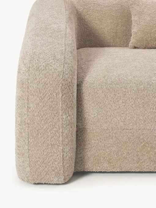 Sofás Cama|Sofás>Westwing Collection Sofá cama de borreguillo bouclé Eliot (3 plazas) Borreguillo bouclé beige