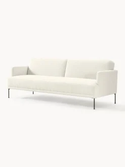 Sofás Cama|Sofás>Westwing Collection Sofá cama de borreguillo Fluente (3 plazas) Borreguillo blanco Off White