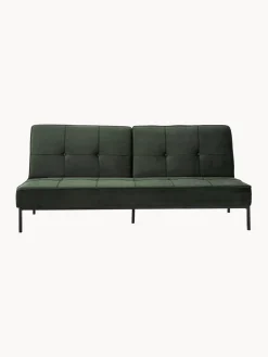 Sofás Cama|Sofás> Sofá cama de terciopelo Perugia (3 plazas) Terciopelo verde profundo