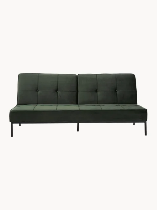 Sofás Cama|Sofás> Sofá cama de terciopelo Perugia (3 plazas) Terciopelo verde profundo