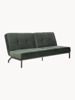 Sofás Cama|Sofás></noscript> Sofá cama de terciopelo Perugia (3 plazas) Terciopelo verde profundo