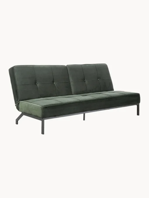 Sofás Cama|Sofás> Sofá cama de terciopelo Perugia (3 plazas) Terciopelo verde profundo