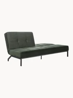 Sofás Cama|Sofás></noscript> Sofá cama de terciopelo Perugia (3 plazas) Terciopelo verde profundo