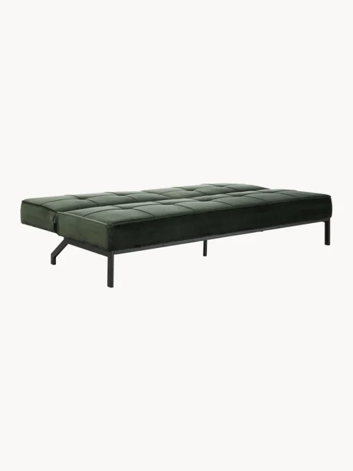 Sofás Cama|Sofás> Sofá cama de terciopelo Perugia (3 plazas) Terciopelo verde profundo
