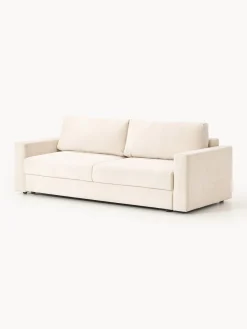 Sofás Cama|Sofás></noscript>Westwing Collection Sofá cama de terciopelo Tasha (3 plazas), con espacio de almacenamiento Tejido beige