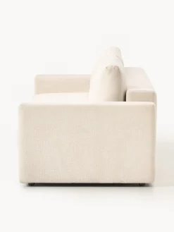 Sofás Cama|Sofás></noscript>Westwing Collection Sofá cama de terciopelo Tasha (3 plazas), con espacio de almacenamiento Tejido beige